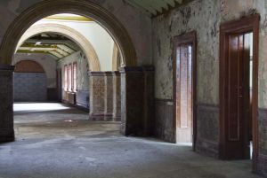 Male Corridor to female, the second door along was the patients bank, before that it was utilised as a visiting room.